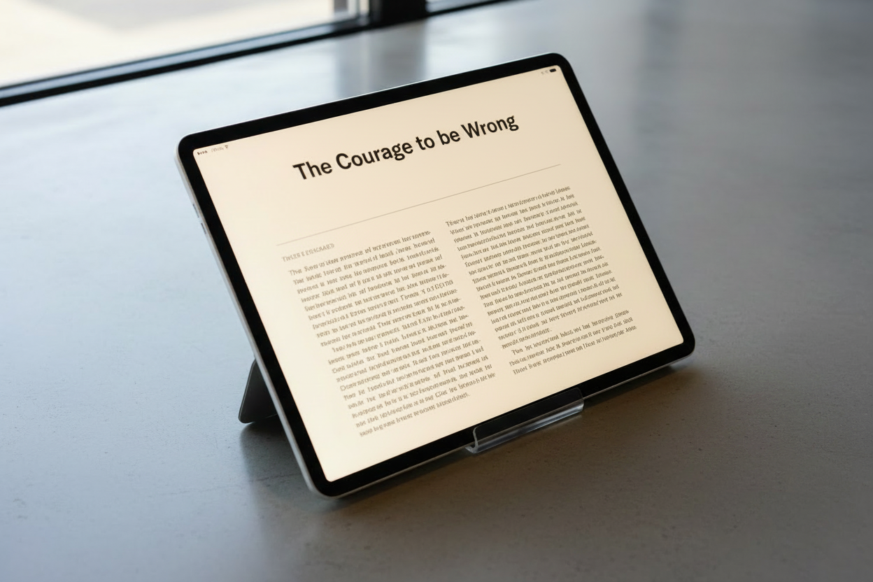 'The courage to be wrong'n leadership book